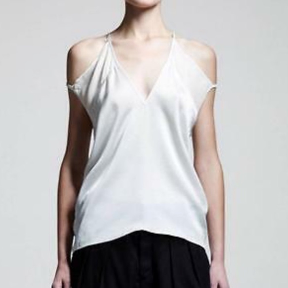 Helmut Lang Chroma Drape Cutout Tank Top Sz P